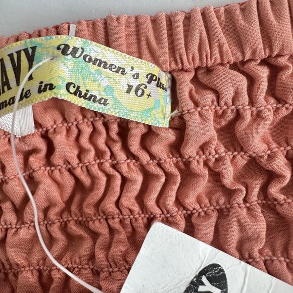 Y2K Old Navy Halter Midi Dress Womens 16 Plus Rust Red Floral Linen Resort NWT‎ - Picture 10 of 15